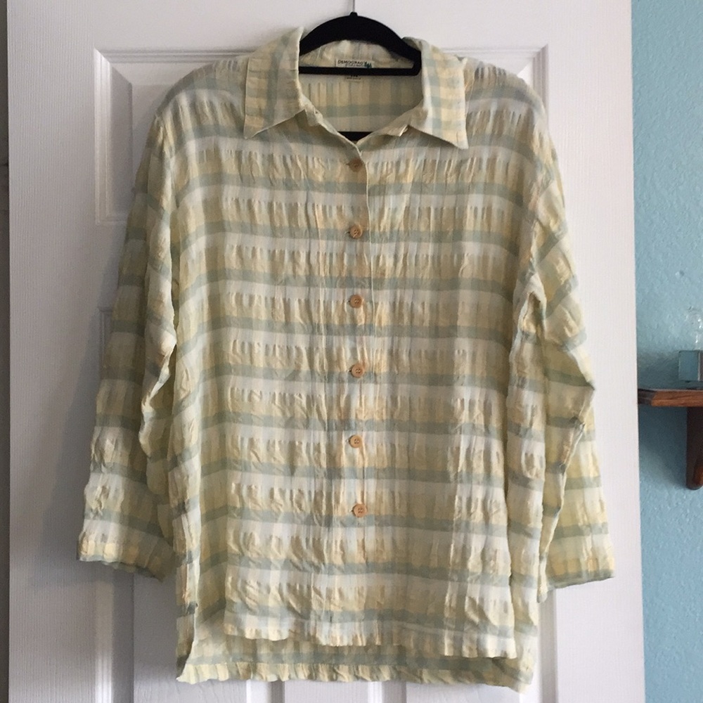 DEMOCRACY Grown in America long sleeve button down
